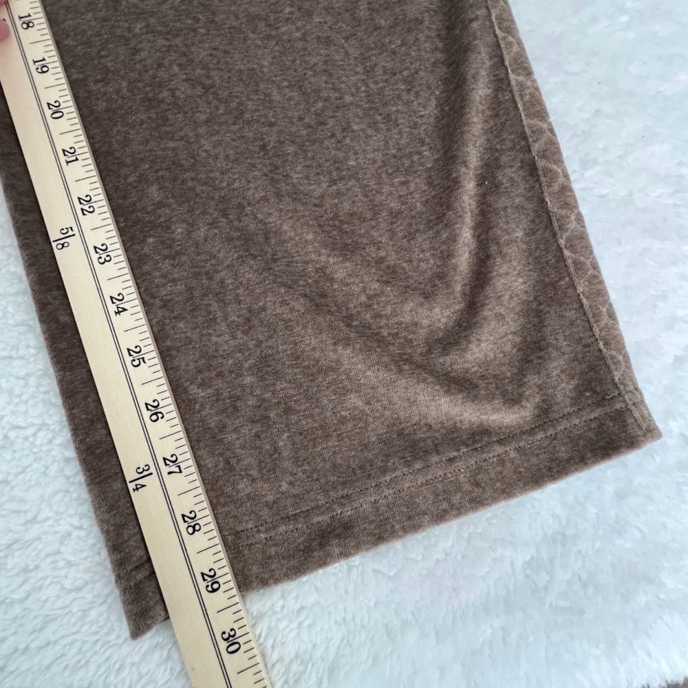 Alfred Dunner Womens 18 Brown Velour Pull On Pants Elastic Waist‎ Pockets - Picture 5 of 7